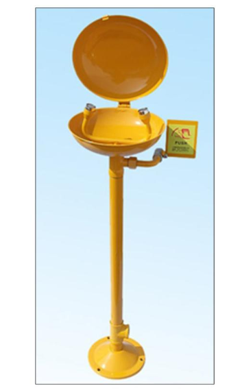 ستاند غسيل العيون بغطاء S.S304مصقول اصفر